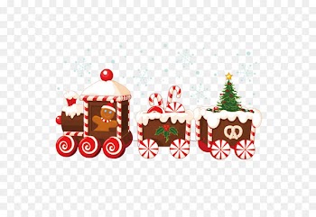 Train Santa Claus Christmas Clip art - Christmas decoration creative car 