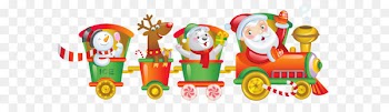 Train Santa Claus Rail transport Christmas - Transparent Christmas Santa Train PNG Clipart 