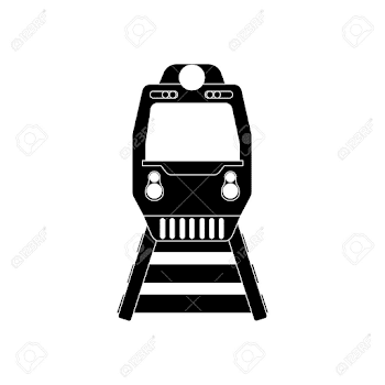 Train Silhouette On The White Background. Vector Llustration ...