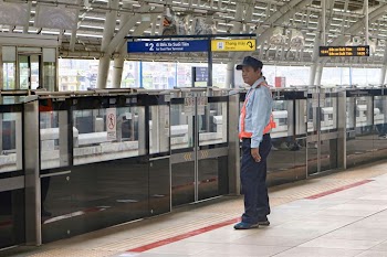 Train Station Staff Monitoring Platforms