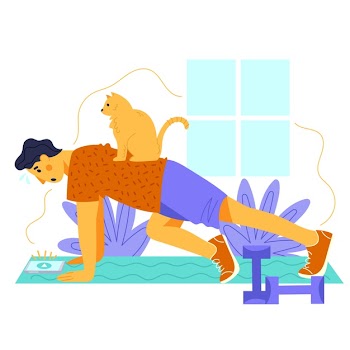 Training at home concept Free Vector