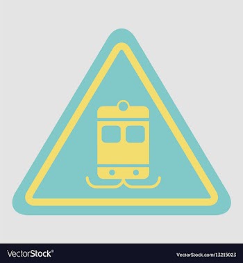 Tram traffic sign vector image
