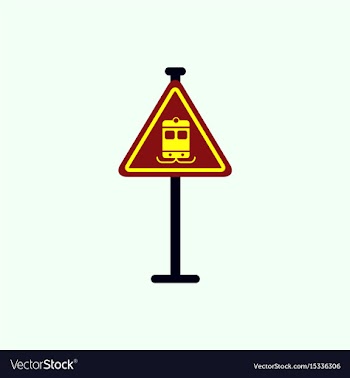 Tram traffic sign vector image