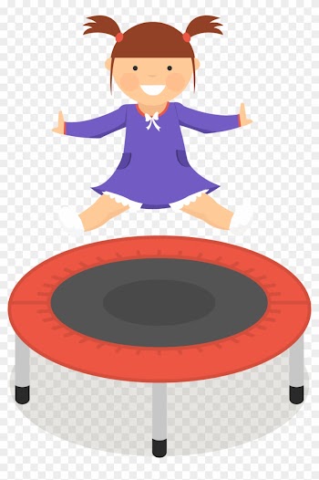 Trampoline Jumping Aerogym Clip Art - Girl On Trampoline Clipart