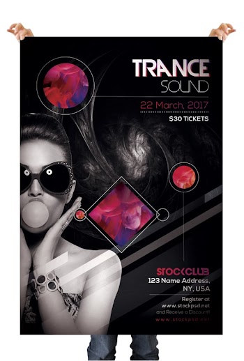 Trance Sound – Free Club PSD Flyer Template