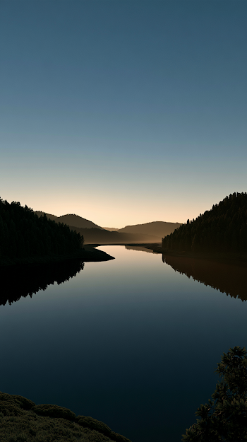 Tranquil Dawn Over a Serene Lake