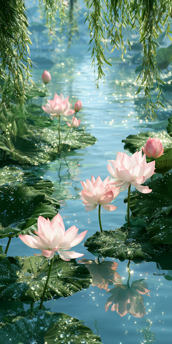 Tranquil Summer Lotus Pond