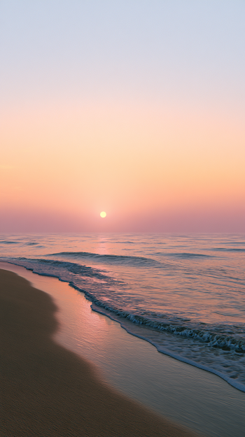 Tranquil Sunset at a Serene Beach