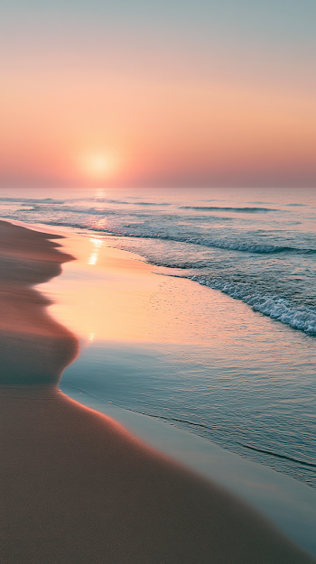 Tranquil Sunset Beach Landscape