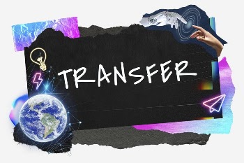 Transfer word typography, technology neon | Free Photo - rawpixel