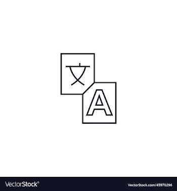 translation service creative icon line from