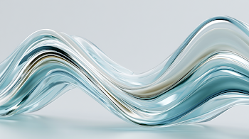 Translucent Abstract Glass Waves