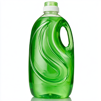 Translucent Bright Green Liquid Laundry Detergent Bottle