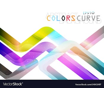 Translucent colorful curve style vector image