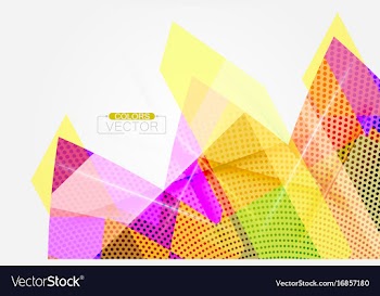 Translucent colorful shape scene vector image