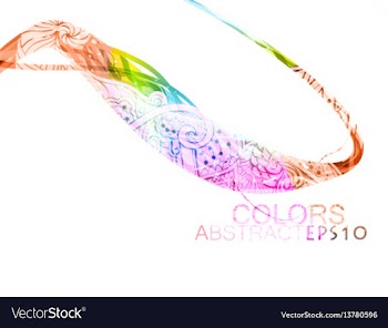 Translucent colors doodles vector image