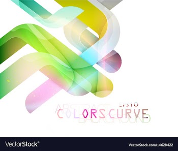 Translucent curve colors vector image