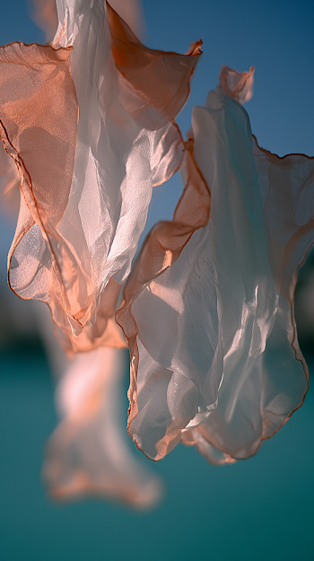 Translucent Fabrics Flowing in the Caribbean Breeze