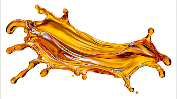 Translucent Golden Amber Liquid Splash