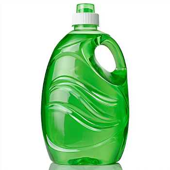 Translucent Green Liquid Laundry Detergent Bottle