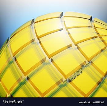 Translucent square shaped vector image