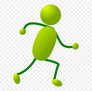 Transparent Cartoon People Dancing Clipart - Stick Man Running