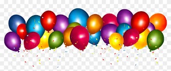 Transparent Colorful Balloons With Confetti Png Clipar - Balloons And Confetti Png