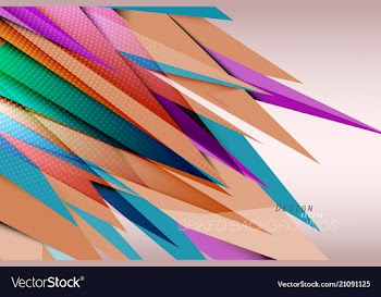 Transparent colors spiked background vector image