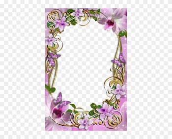 Transparent Delicate Frame With Flowers - Frames Free Transparent Download Designs Clip Art