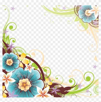Уголки - Цветочная Виньетка - Transparent Flower Border Vector