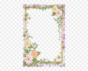 Transparent Flowers Frame Http - Flowers Borders And Design