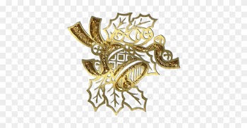 Transparent Gold Christmas Bell Decoration Png Clipart - Gold Christmas Decorations Png