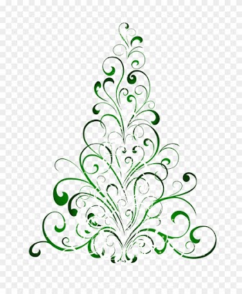 Transparent Green Christmas Tree Png Clipart - Christmas Tree Shower Curtain