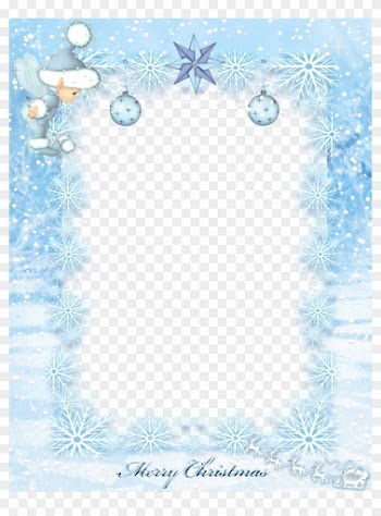 Transparent Kids Christmas Ice Elf Png Photo Frame - Ice Borders And Frames
