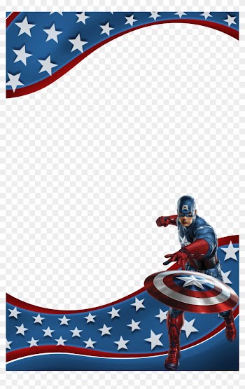 Transparent Kids Frame With Captain America - Marcos De Capitan America