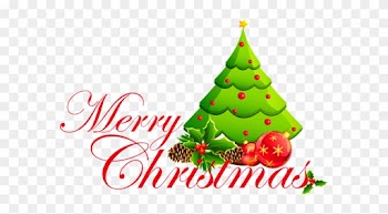 Transparent Merry Christmas Tree - 5'x7'area Rug