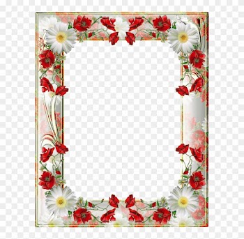 Transparent Png Photo Frame With Yellow Poppies - Poppies Frame