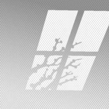 Transparent shadows overlay effect with autumn branches Free Vector