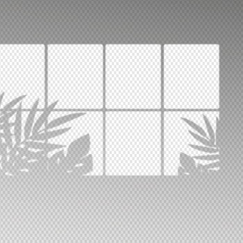 Transparent shadows overlay effect with various leaves Free Vector