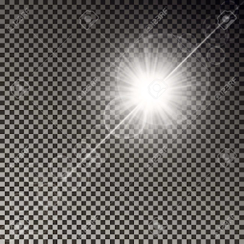 Transparent Sun Ray Effect. Sun Light Vector. Sparkle Sunburst ...