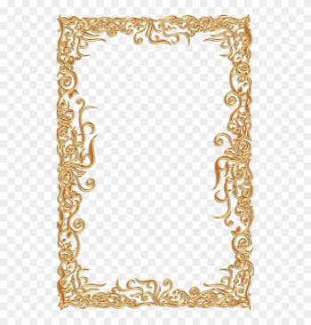Transparent Vintage Borders And Frames Gold Clipart - Gold Potrait Border Png