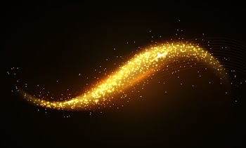 Transparent wallpaper with golden wave Free Vector