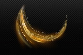 Transparent wallpaper with shiny golden wave Free Vector