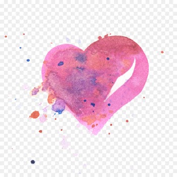 Transparent Watercolor Wheel Watercolor painting Texture - watercolor heart 