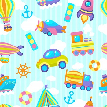 Transport toy seamless pattern