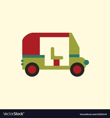 Transportation golf cart flat icon vector image
