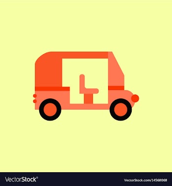 Transportation golf cart flat icon vector image