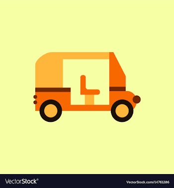 Transportation golf cart flat icon vector image