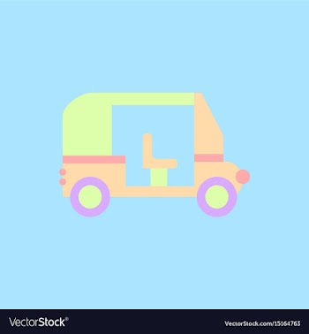 Transportation golf cart flat icon vector image