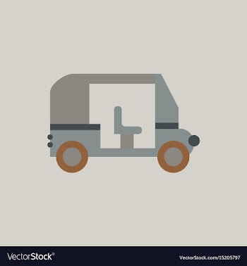 Transportation golf cart flat icon vector image